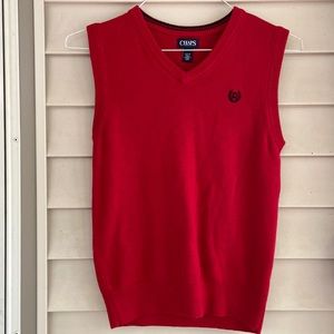 Boy’s  Chaps red sweater vest shirt size L 14/16